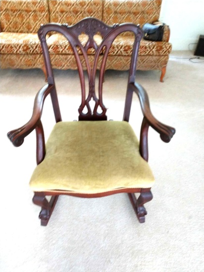 Vintage Chippendale rocking chair