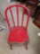 Vintage red painted child seat