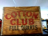 Cotton club wood advertising crate