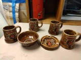 Drewrys mugs ,ashtray and bowl