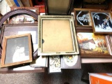 Assorted pictures and frames