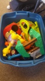 Large tote of kids baby toys