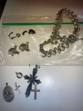 Coro costume jewelry, and religious charms