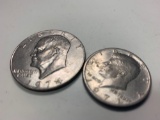 Ike dollar and Kennedy half