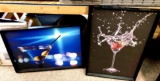 Two 22 by 32 framed Martini pictures