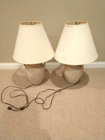 Two 20 in tall table lamps