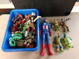 Assorted lot of toys including Ninja turtles