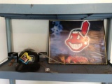 Cleveland Indians picture and over the hill drink helmet