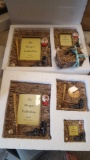 Avon baseball gift set, frames and clock