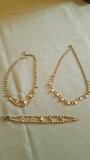 Vintage rhinestone necklaces and bracelet