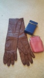 Leather gloves and cigarette cases
