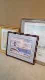 Three framed Art work