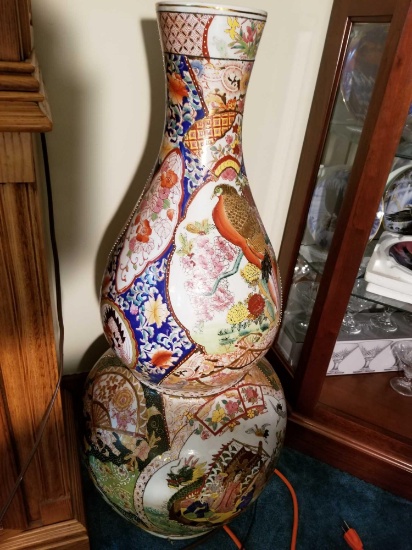 Large Asian-Theme Vase