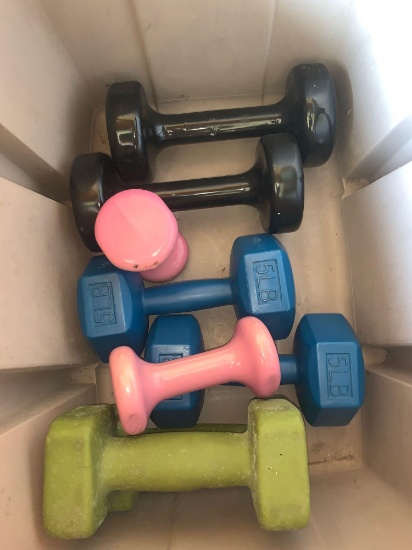 Lot of exercise equipment