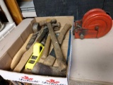 Tool lot with brushes and hammers