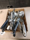 Miscellaneous flatware and kitchen utensils
