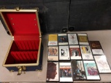 14 cassettes with vintage case