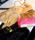 5 purse lot tan