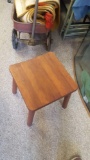 Wood footstool