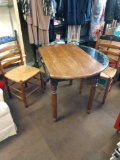 vintage Ponzoni drop leaf table with two chairs