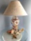 27 in tall seashell lamp with seashells