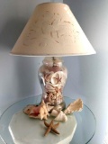 27 in tall seashell lamp with seashells