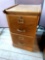 Two drawer wood filing cabinet