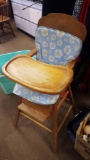 Vintage wood high chair