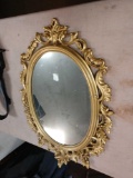 21 inch oval framed mirror
