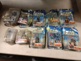 10 Star wars figures cards have water damage