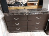 50 inch marble look topped dresser