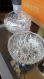 Clear glass candy dishes