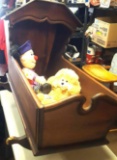 Wooden baby cradle