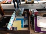 Miscellaneous office supplies including notepads