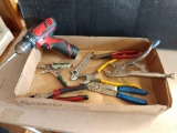 Tool lot including Milwaukee power drill