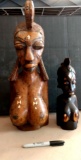 Large Wood carved native figurines