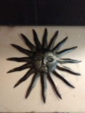 12 inch metal sun wall deco