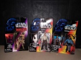 3 Star wars figurines on cards