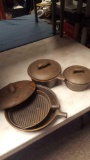 Cast iron pots and pans