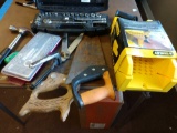 Tool lot including Stanley miter box