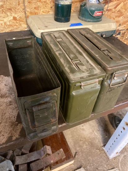 Three ammo boxes