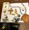 Lot of crosses Religious pins , 15 pieces