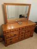 Large Wooden Dresser with Contents