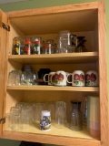 Contents of kitchen cabinet drinking glasses