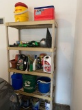 Shelf and contents in the garage