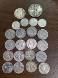 Coin Lot 16 nickels for silver dimes one silver quarter one silver half