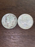 45S and 44 D Mercury dimes