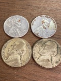 To war nickels and two steel pennies