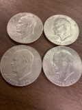 Four Eisenhower dollars bicentennial
