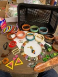 Collection of bakeLite and plastic jewelry